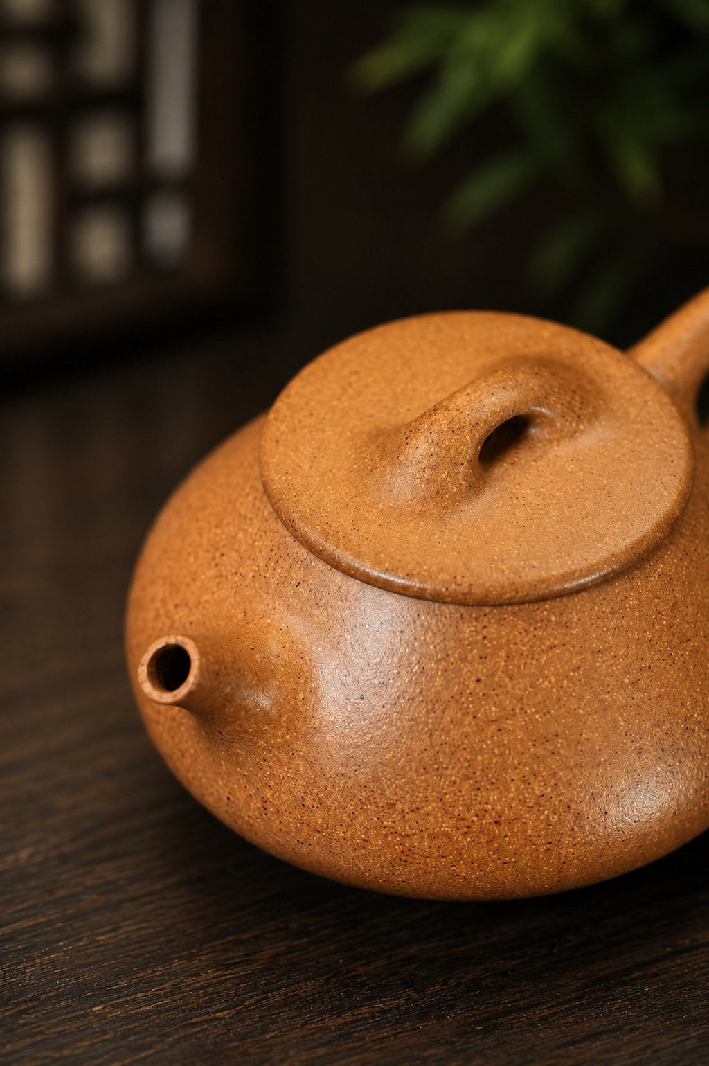 Handmade Jingzhou Shipiao Yixing Zisha Teapot – Golden Duanni Clay, 90ml