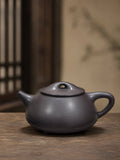Handmade Jingzhou Shipiao Yixing Zisha Teapot – Hei Duntou Clay, 200ml