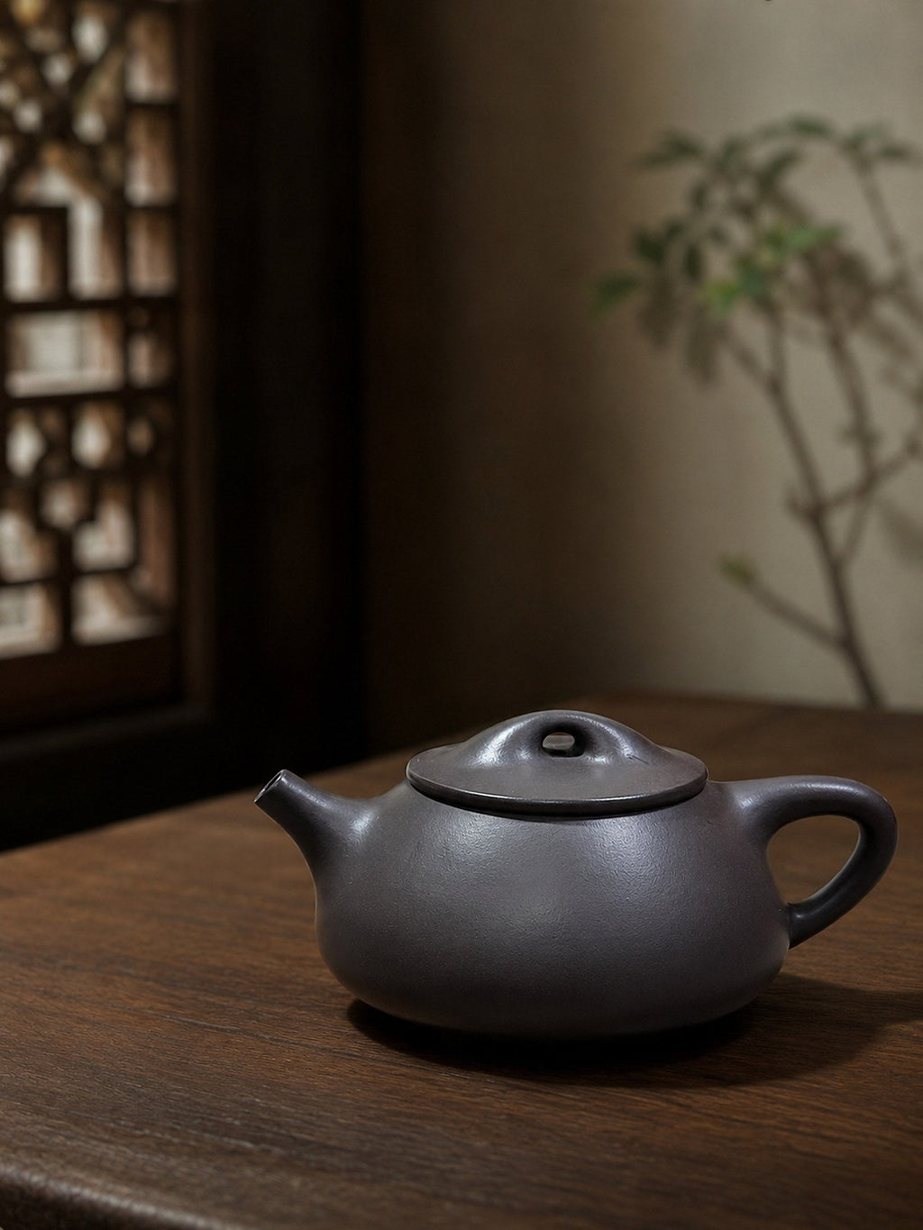 Handmade Jingzhou Shipiao Yixing Zisha Teapot – Hei Duntou Clay, 200ml