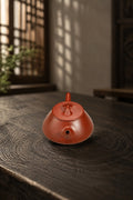 Handmade Flat-Lid Shipiao Yixing Zisha Teapot – Jiangponi Clay, 110ml