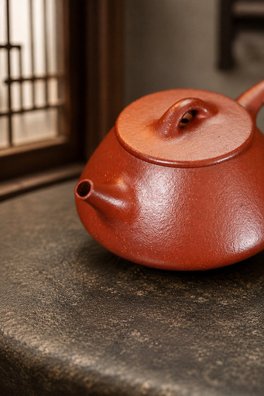 Handmade Flat-Lid Shipiao Yixing Zisha Teapot – Jiangponi Clay, 110ml