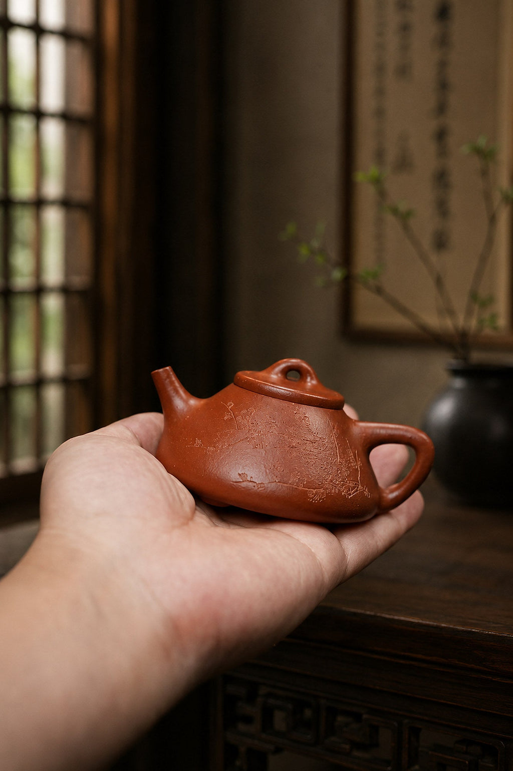 Ziye Shipiao Yixing Zisha Teapot – Red Jiangponi Clay, 90ml