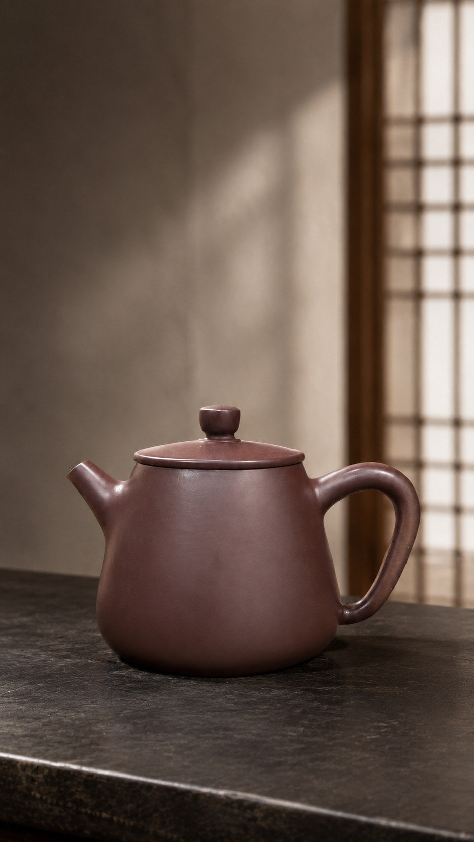 Handmade Tall Shipiao Yixing Zisha Teapot – Zipao Yusha Clay, 140ml