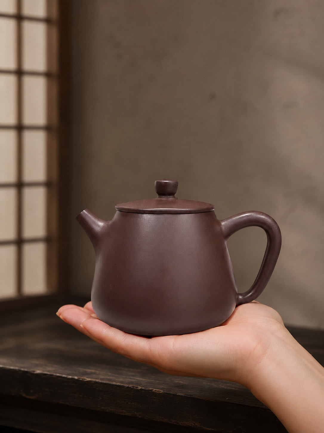 Handmade Tall Shipiao Yixing Zisha Teapot – Zipao Yusha Clay, 140ml