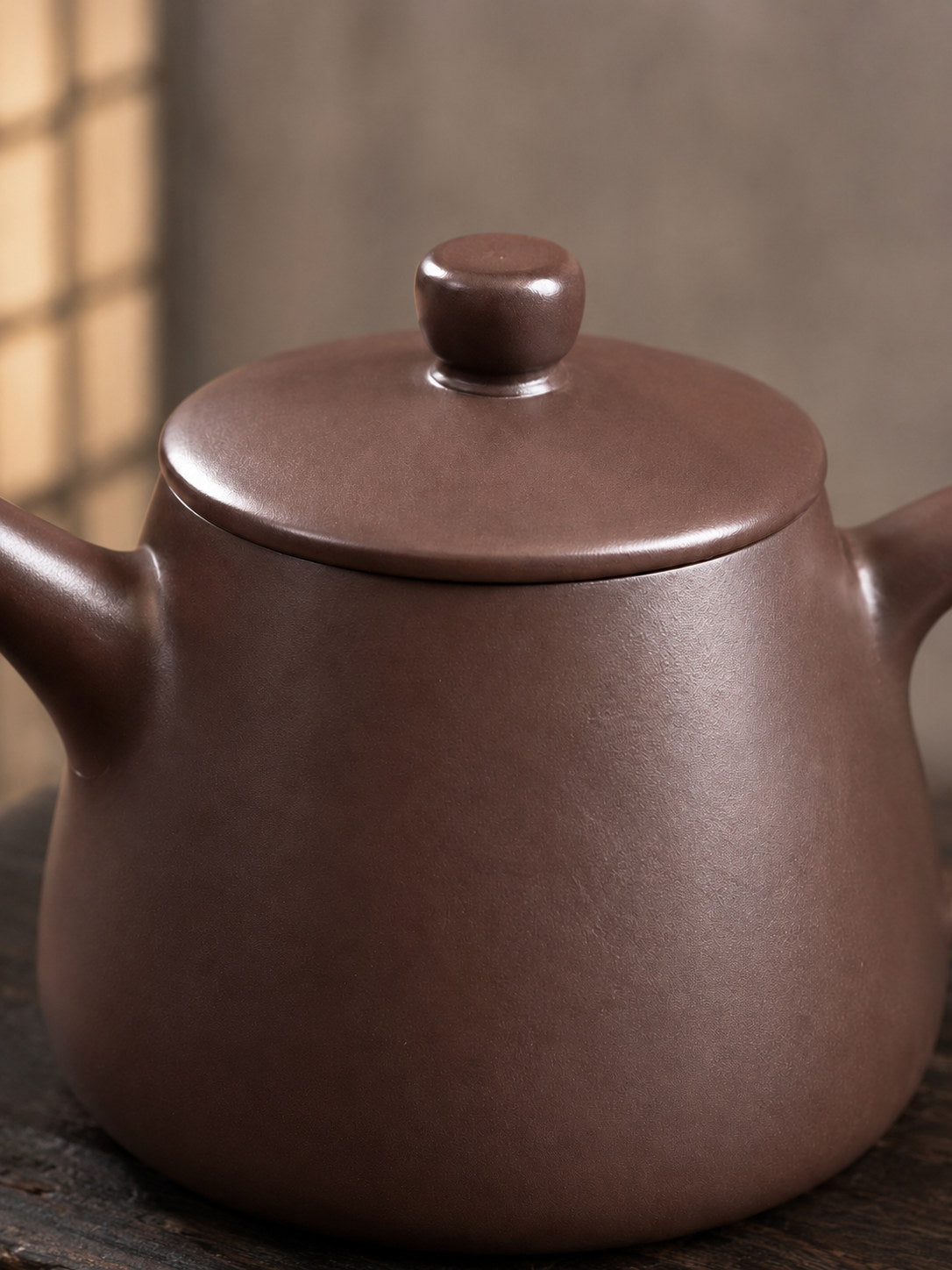 Handmade Tall Shipiao Yixing Zisha Teapot – Zipao Yusha Clay, 140ml