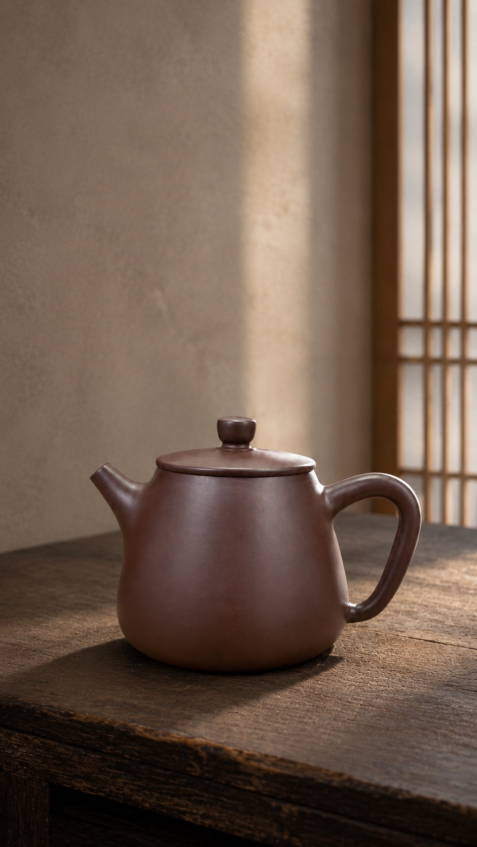 Handmade Tall Shipiao Yixing Zisha Teapot – Zipao Yusha Clay, 140ml