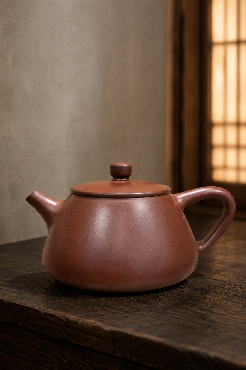Handmade Flat-Lid Shipiao Yixing Zisha Teapot – Zipao Yusha Clay, 160ml