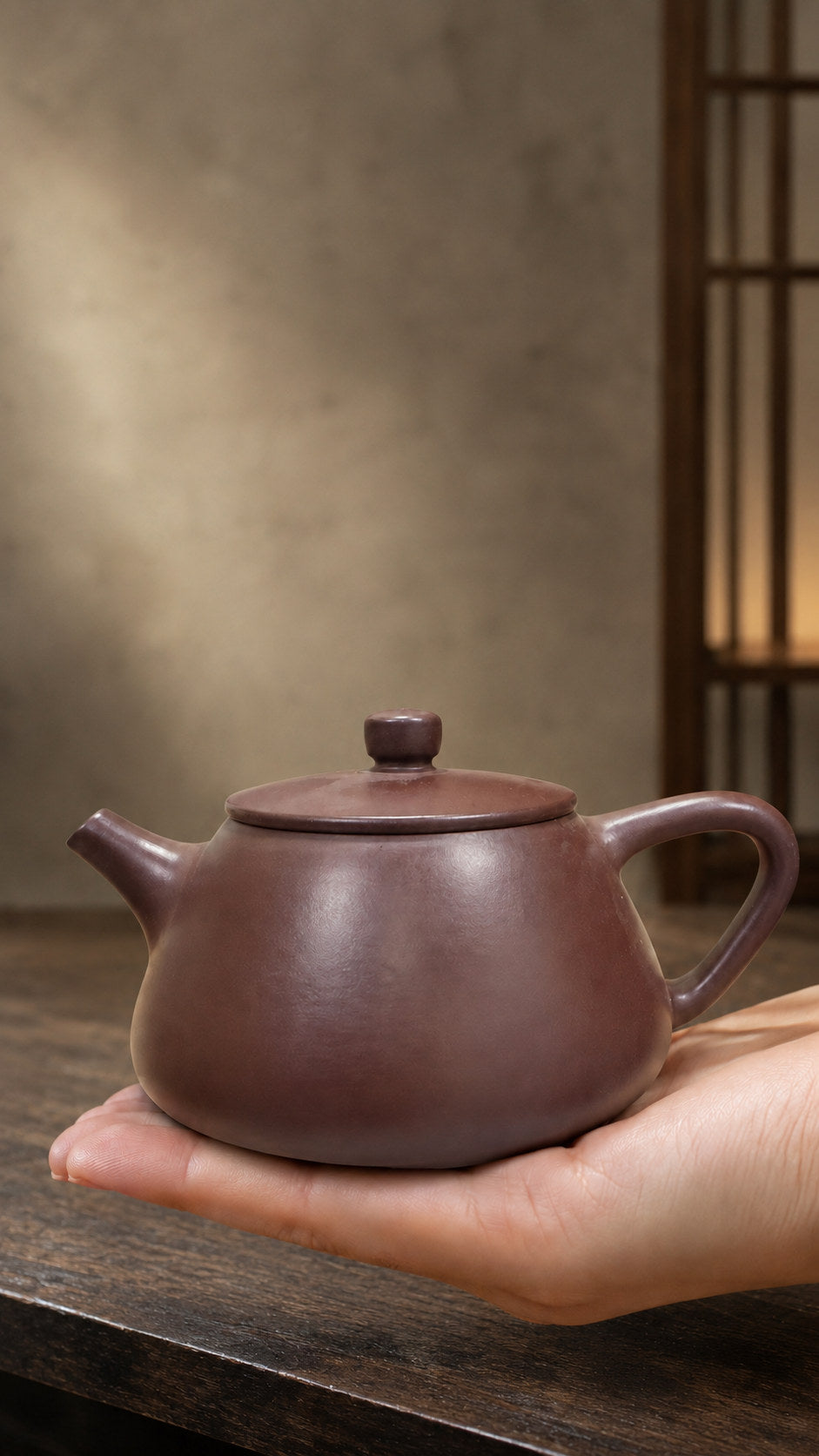 Handmade Flat-Lid Shipiao Yixing Zisha Teapot – Zipao Yusha Clay, 160ml