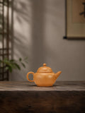 Handmade Shuiping Yixing Zisha Teapot – Golden Duanni Clay, 90ml