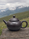 Handmade Shuiping Yixing Zisha Teapot – Hei Duntou Clay, 200ml