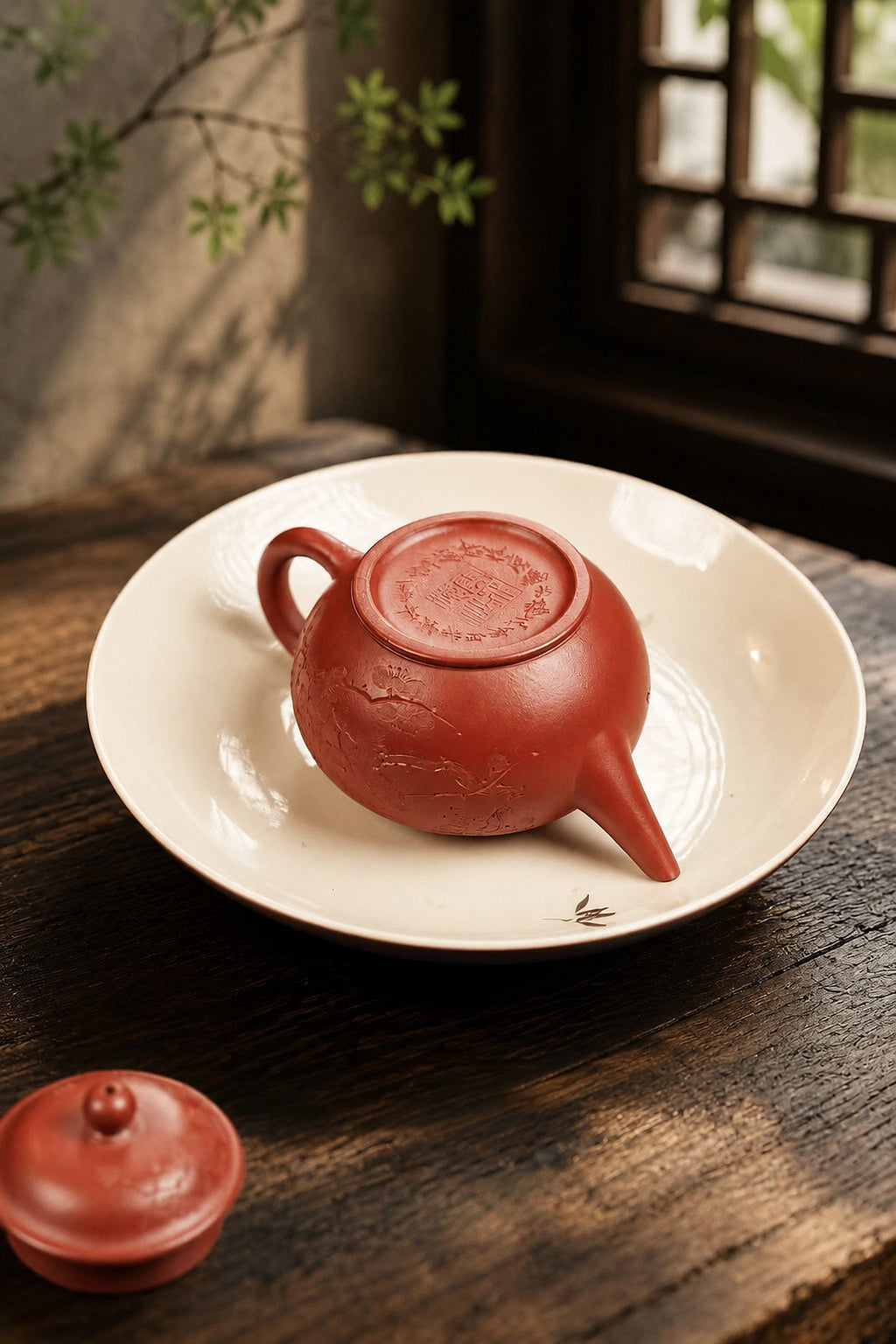 Shuiping Yixing Zisha Teapot – Hongpilong Clay, 120ml