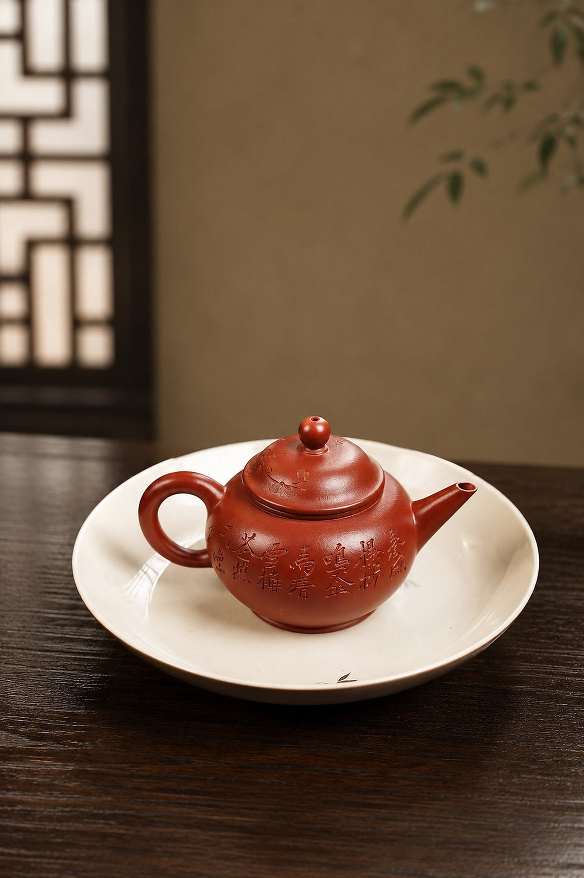 Shuiping Yixing Zisha Teapot – Hongpilong Clay, 120ml