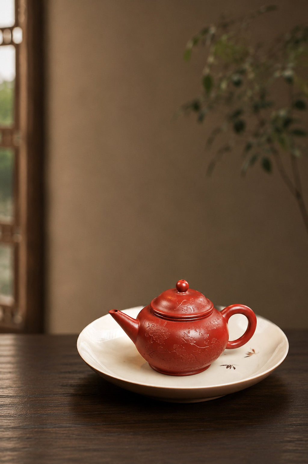 Shuiping Yixing Zisha Teapot – Hongpilong Clay, 120ml