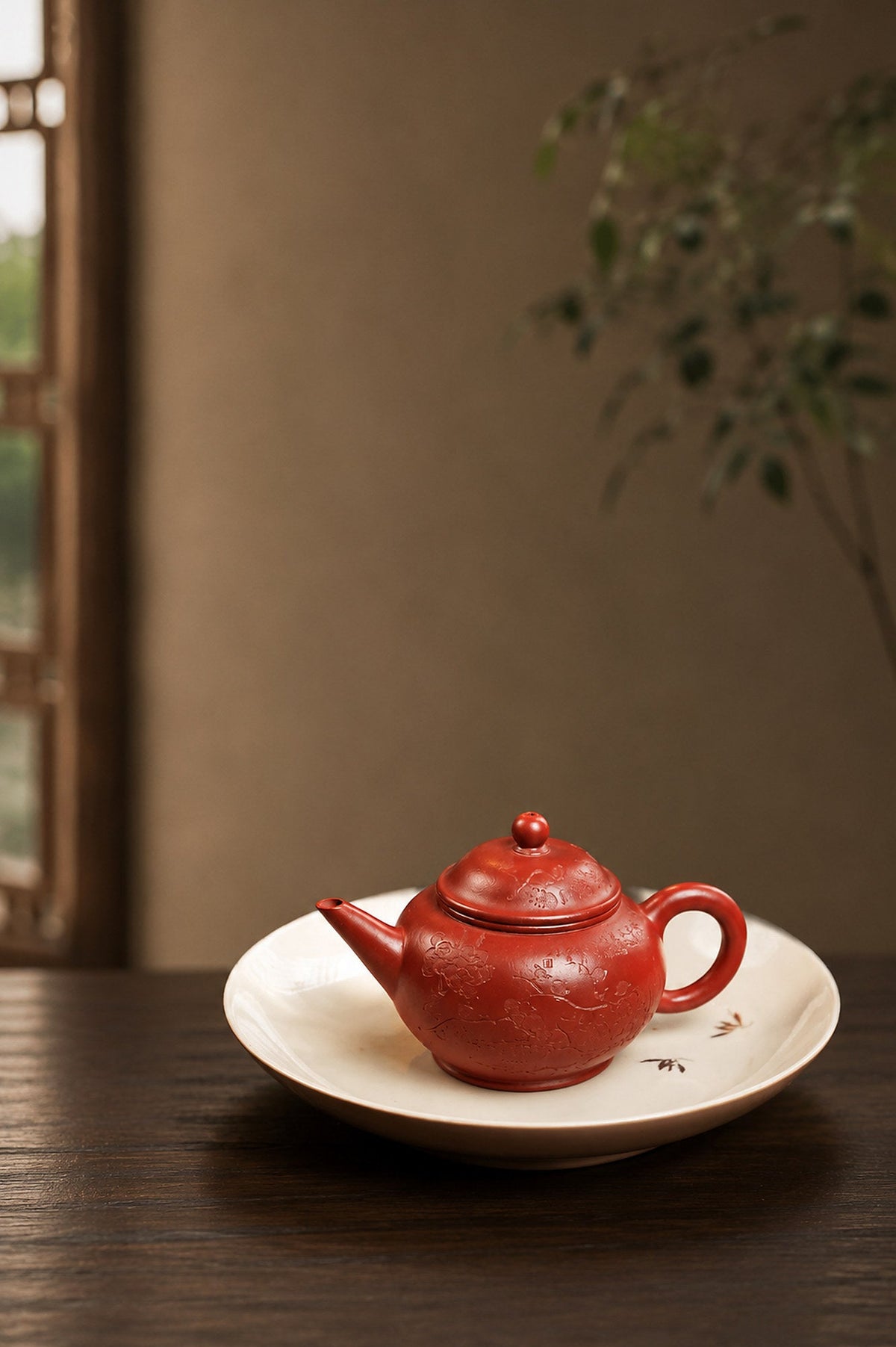 Shuiping Yixing Zisha Teapot – Hongpilong Clay, 120ml