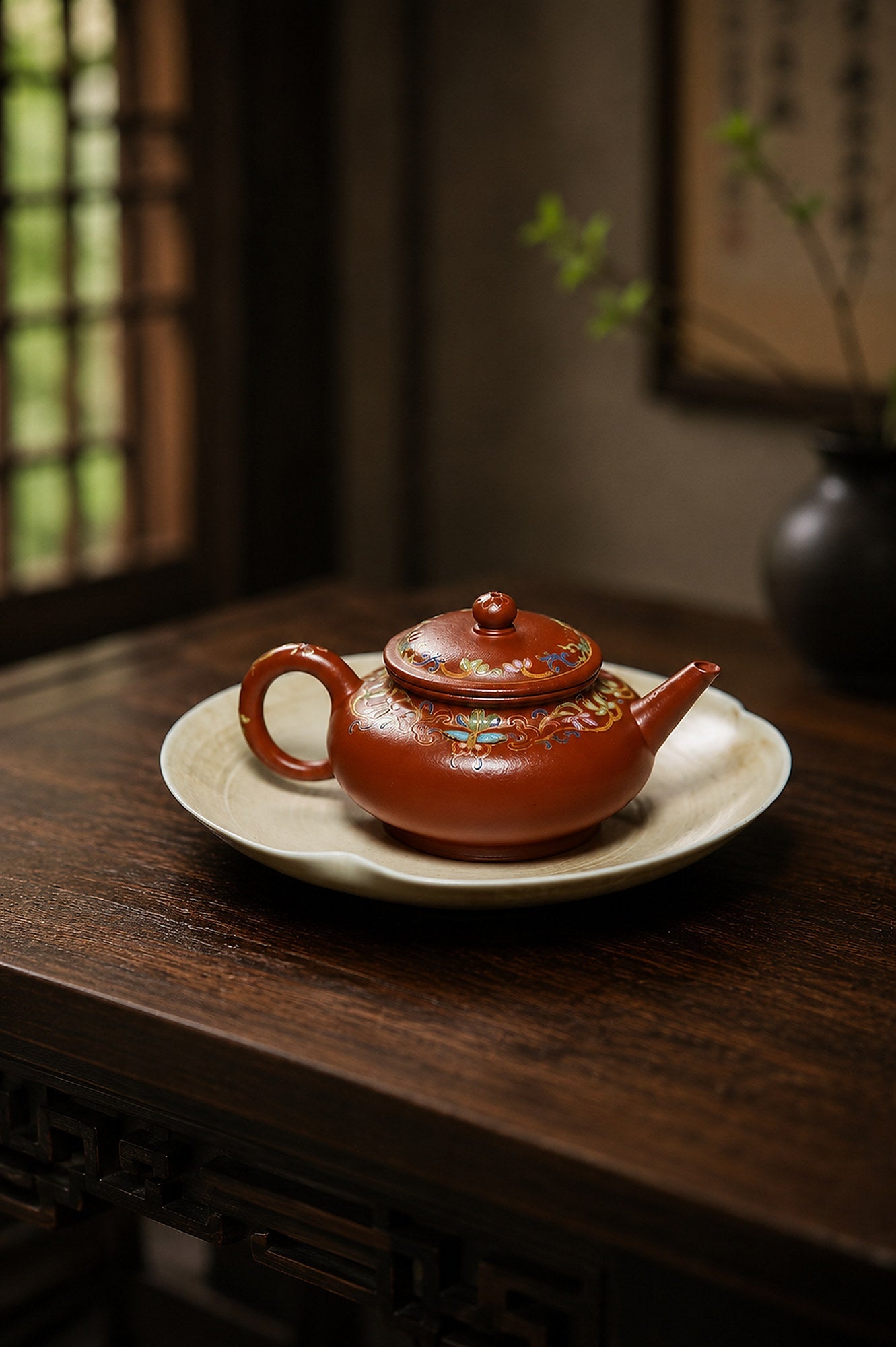 Shuiping Yixing Zisha Teapot – Zhuni Clay, 130ml