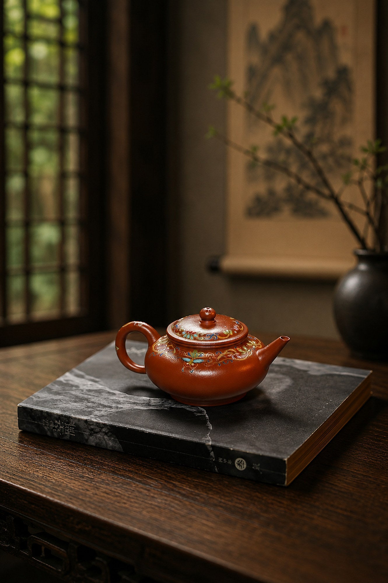 Shuiping Yixing Zisha Teapot – Zhuni Clay, 130ml