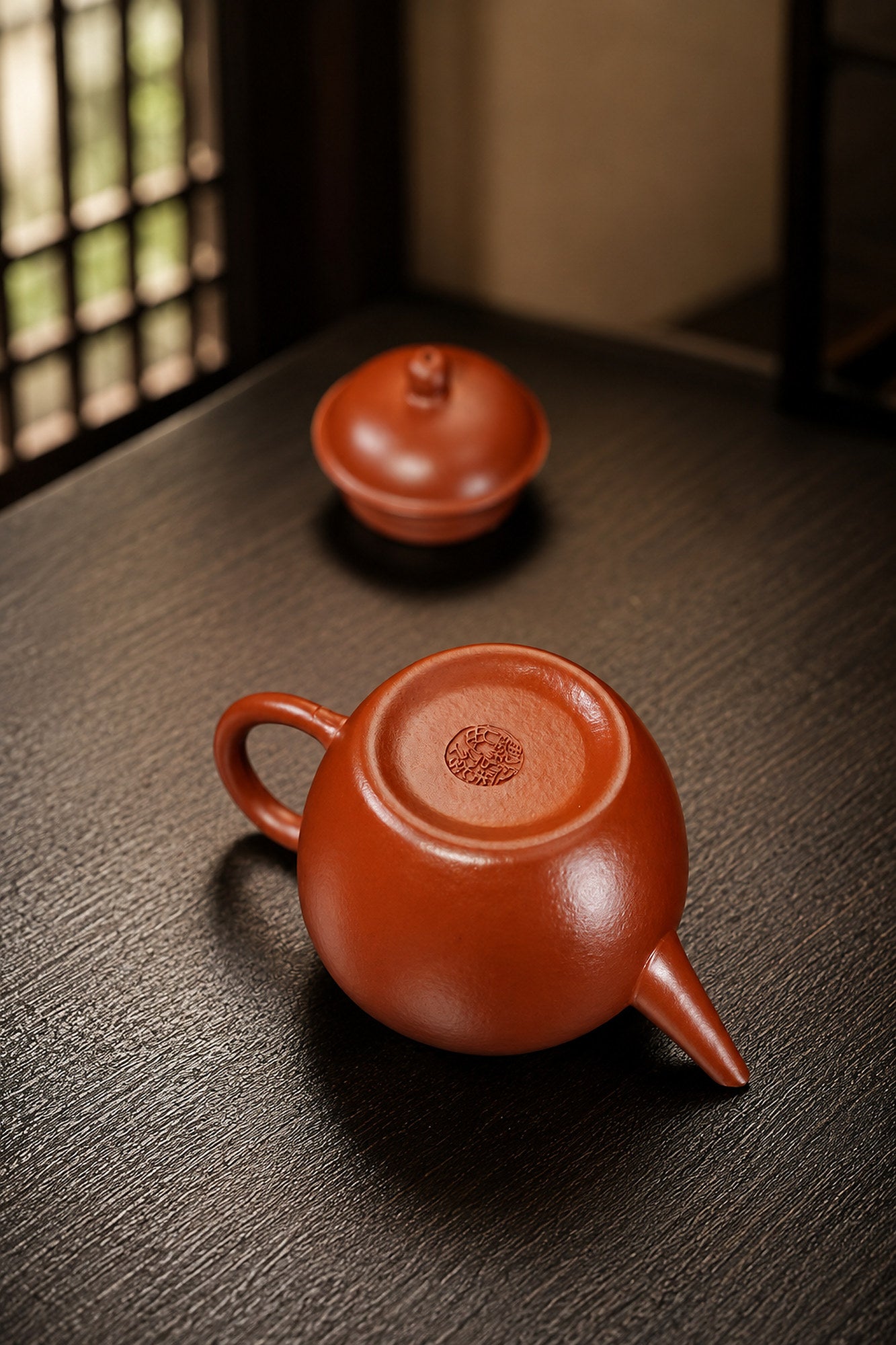 Handmade Shuiping Yixing Zisha Teapot – Zhuni Clay, 100ml