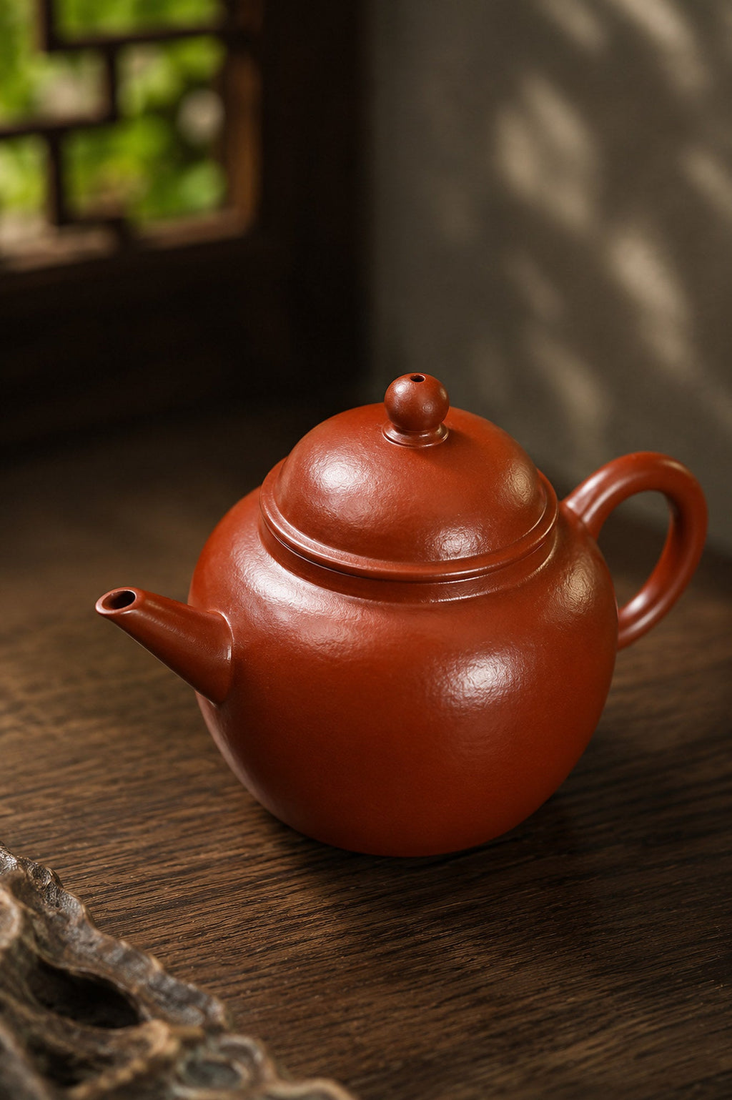 Handmade Shuiping Yixing Zisha Teapot – Zhuni Clay, 100ml
