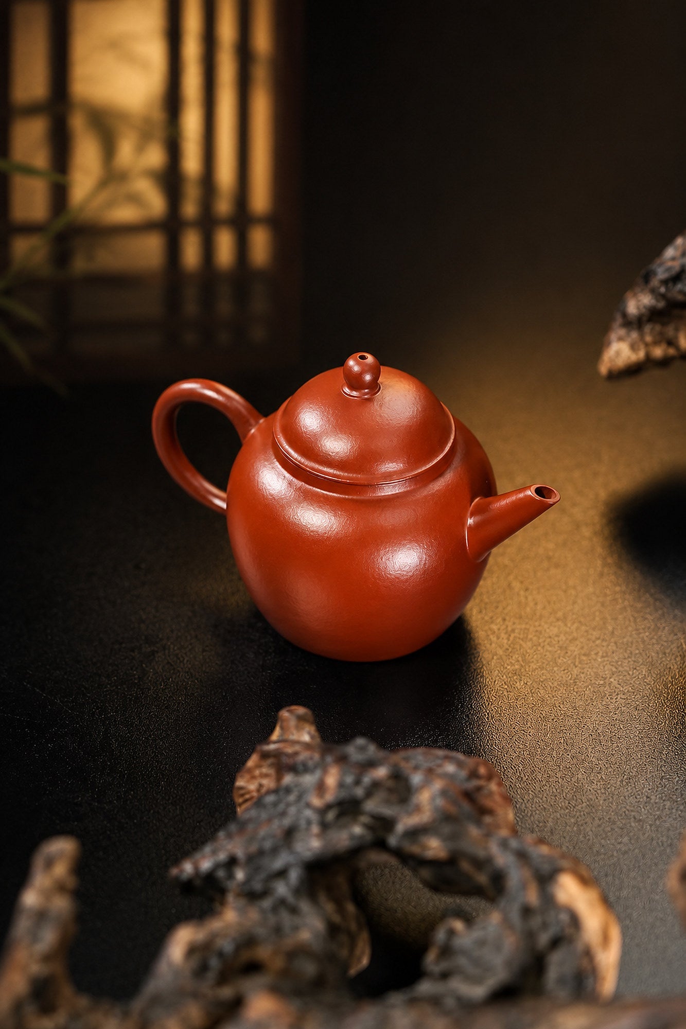 Handmade Shuiping Yixing Zisha Teapot – Zhuni Clay, 100ml
