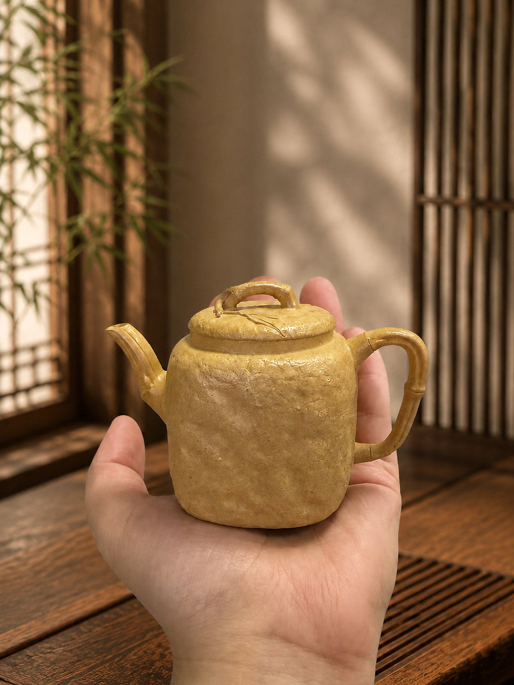 Square Form Yixing Zisha Teapot – Aged Duanni Clay, 120ml