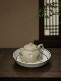 Square Form Yixing Zisha Teapot – Benshan Luni Clay, 150ml