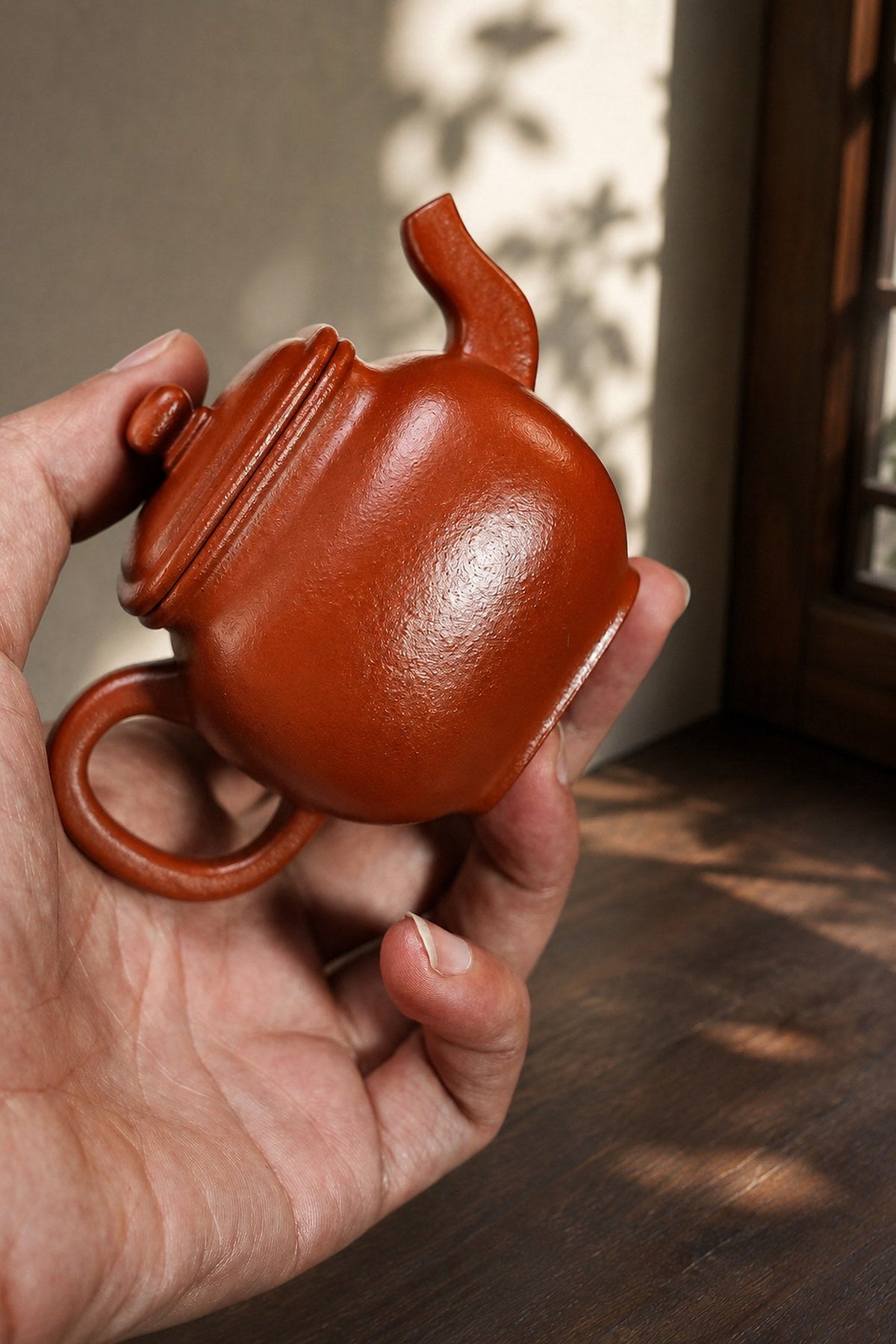 Square Form Yixing Zisha Teapot – Zhuni Clay, 130ml