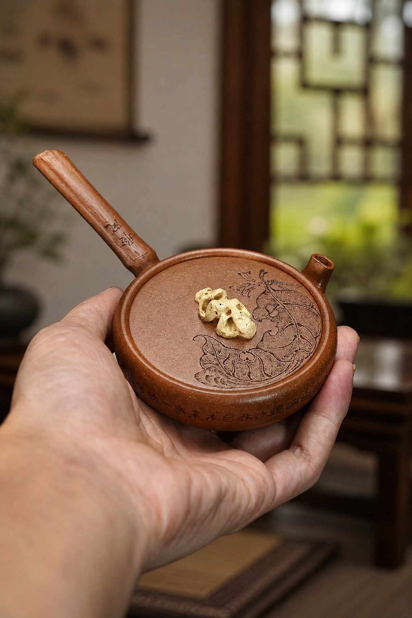 Handmade Tang Yu Yixing Zisha Teapot – Zhuni Clay, 100ml