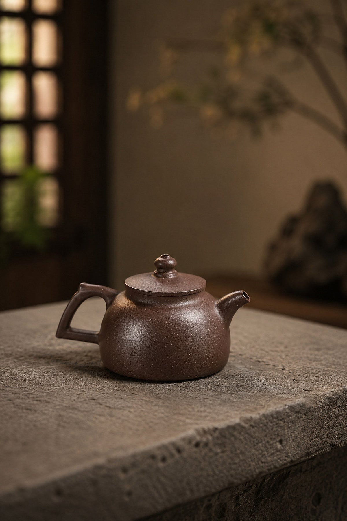 Handmade Da Bin Tian Xiang Yixing Zisha Teapot – Aged Zini Clay, 100ml