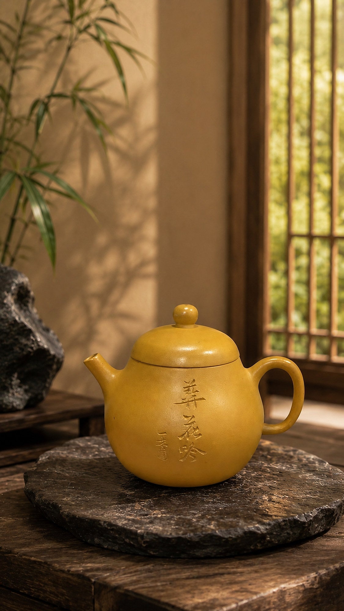 Wendan Yixing Zisha Teapot – Golden Duanni Clay, 90ml
