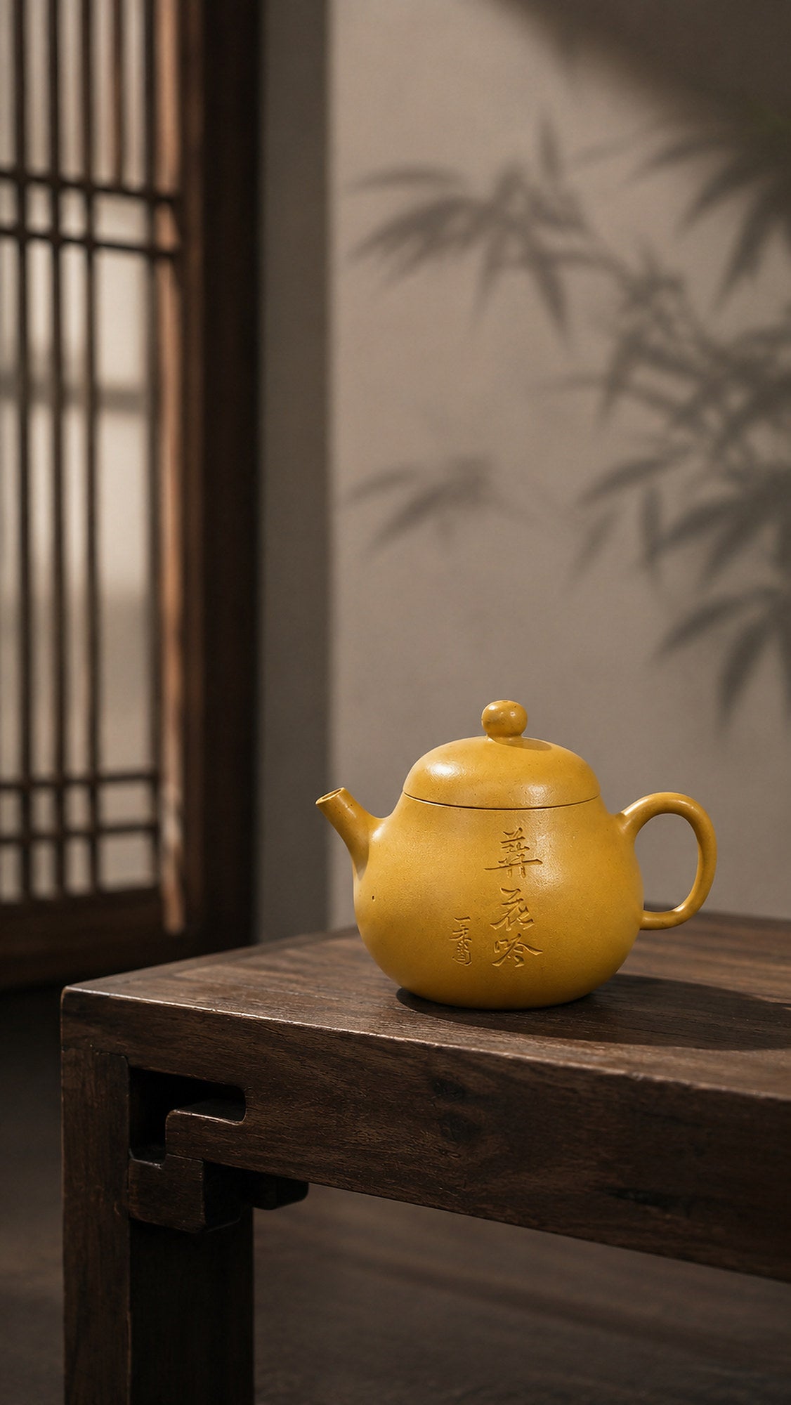 Wendan Yixing Zisha Teapot – Golden Duanni Clay, 90ml