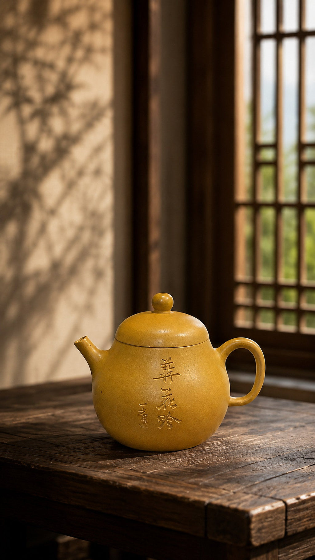 Wendan Yixing Zisha Teapot – Golden Duanni Clay, 90ml