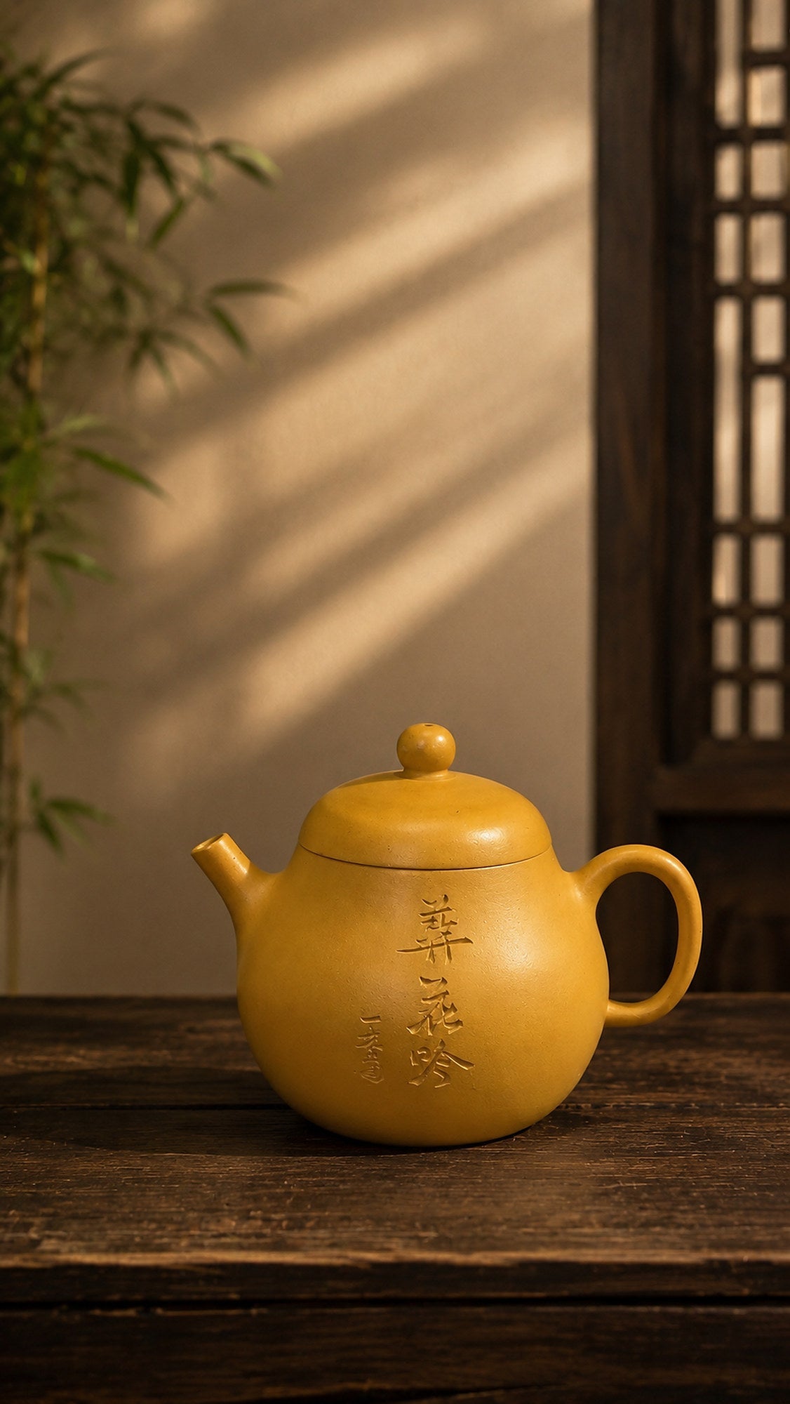 Wendan Yixing Zisha Teapot – Golden Duanni Clay, 90ml