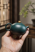 Handmade Shou Tao Xi Shi Yixing Zisha Teapot – Dark Luni Clay, 180ml