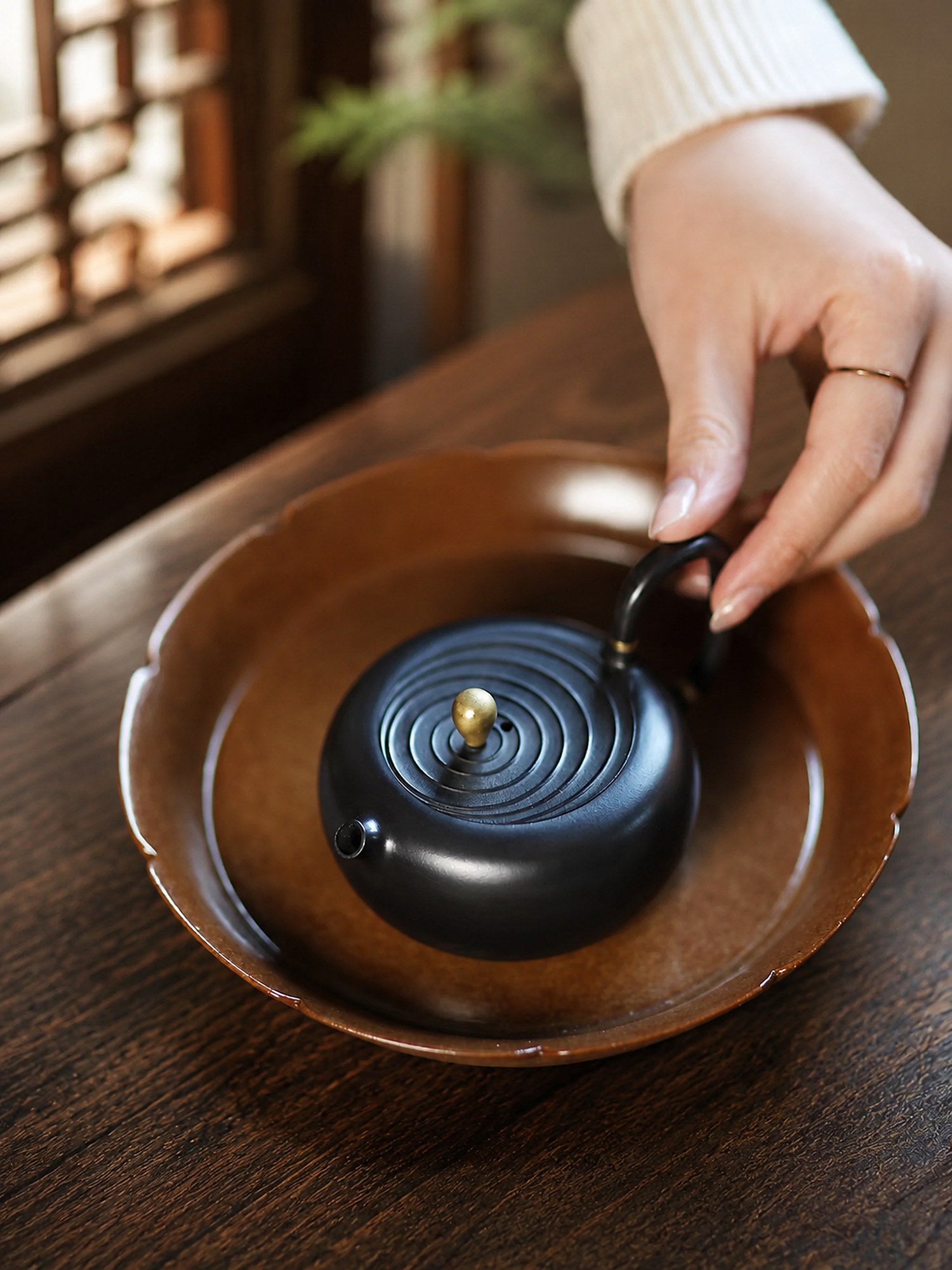 Handmade Xishi Yixing Zisha Teapot – Ash-Fired Zini Clay, 130ml