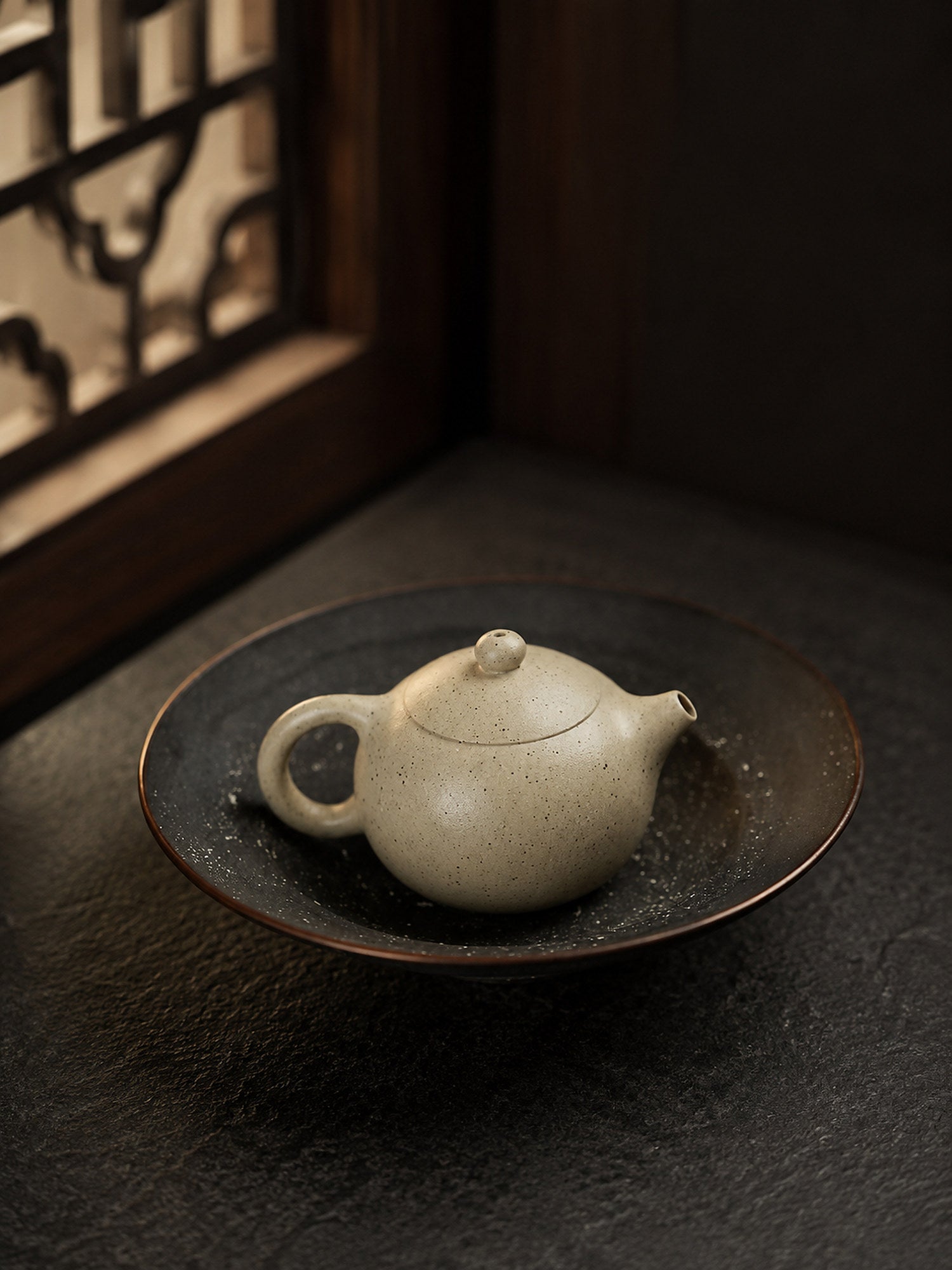 Xishi Yixing Zisha Teapot – Baiyu Duanni Clay, 80ml