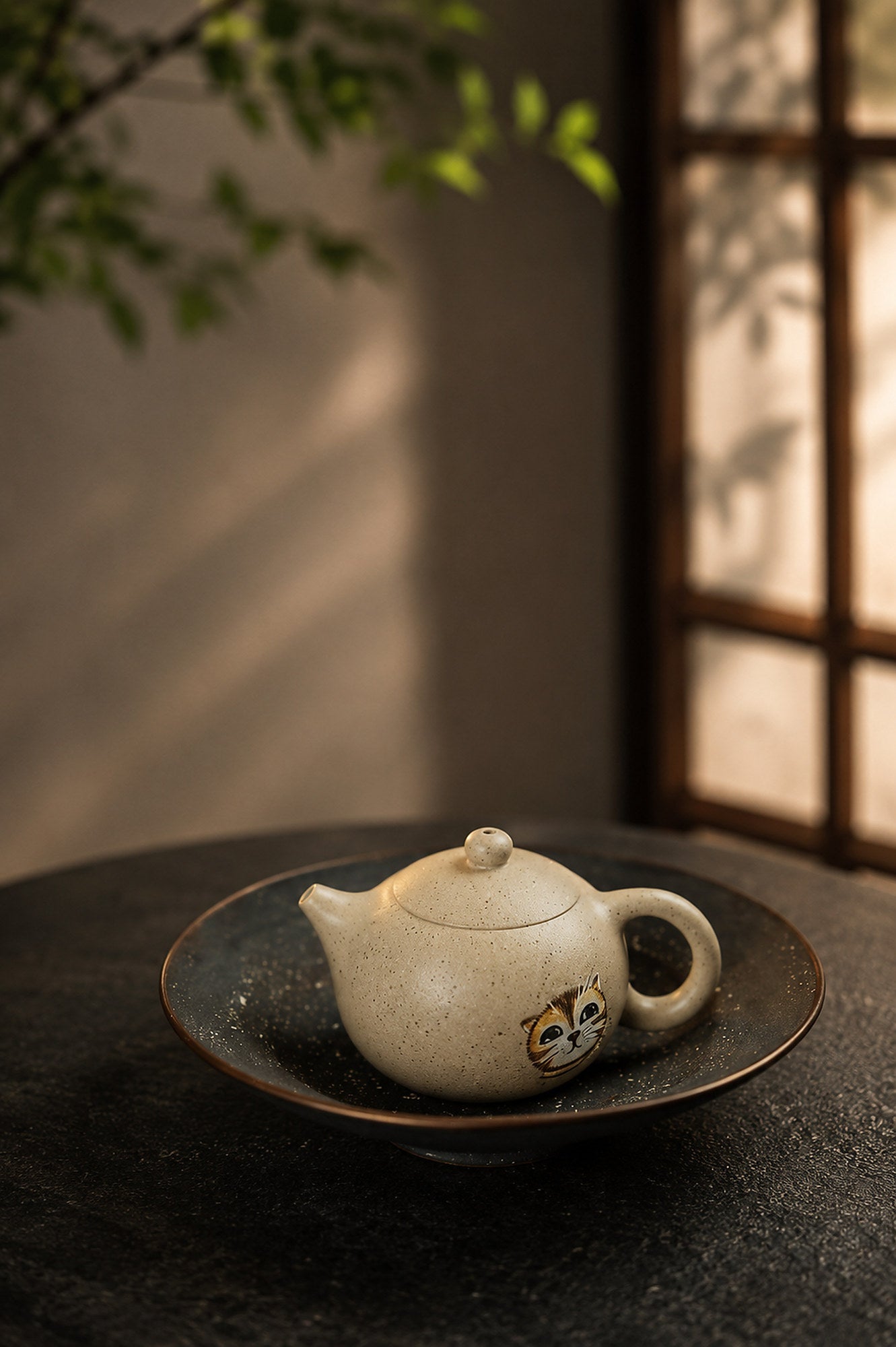 Xishi Yixing Zisha Teapot – Baiyu Duanni Clay, 80ml