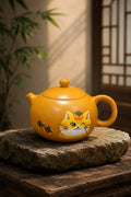 Xishi Yixing Zisha Teapot – Golden Duanni Clay, 90ml