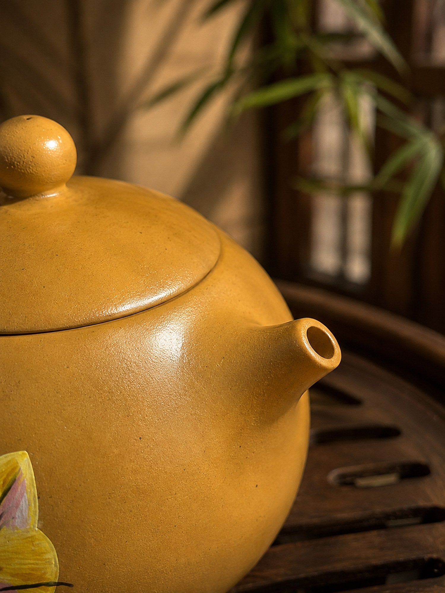Xishi Yixing Zisha Teapot – Golden Duanni Clay, 90ml