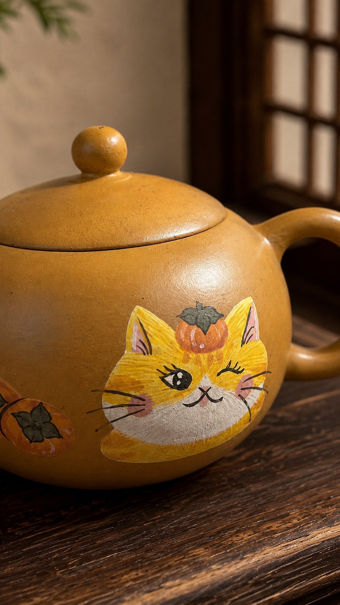 Xishi Yixing Zisha Teapot – Golden Duanni Clay, 90ml
