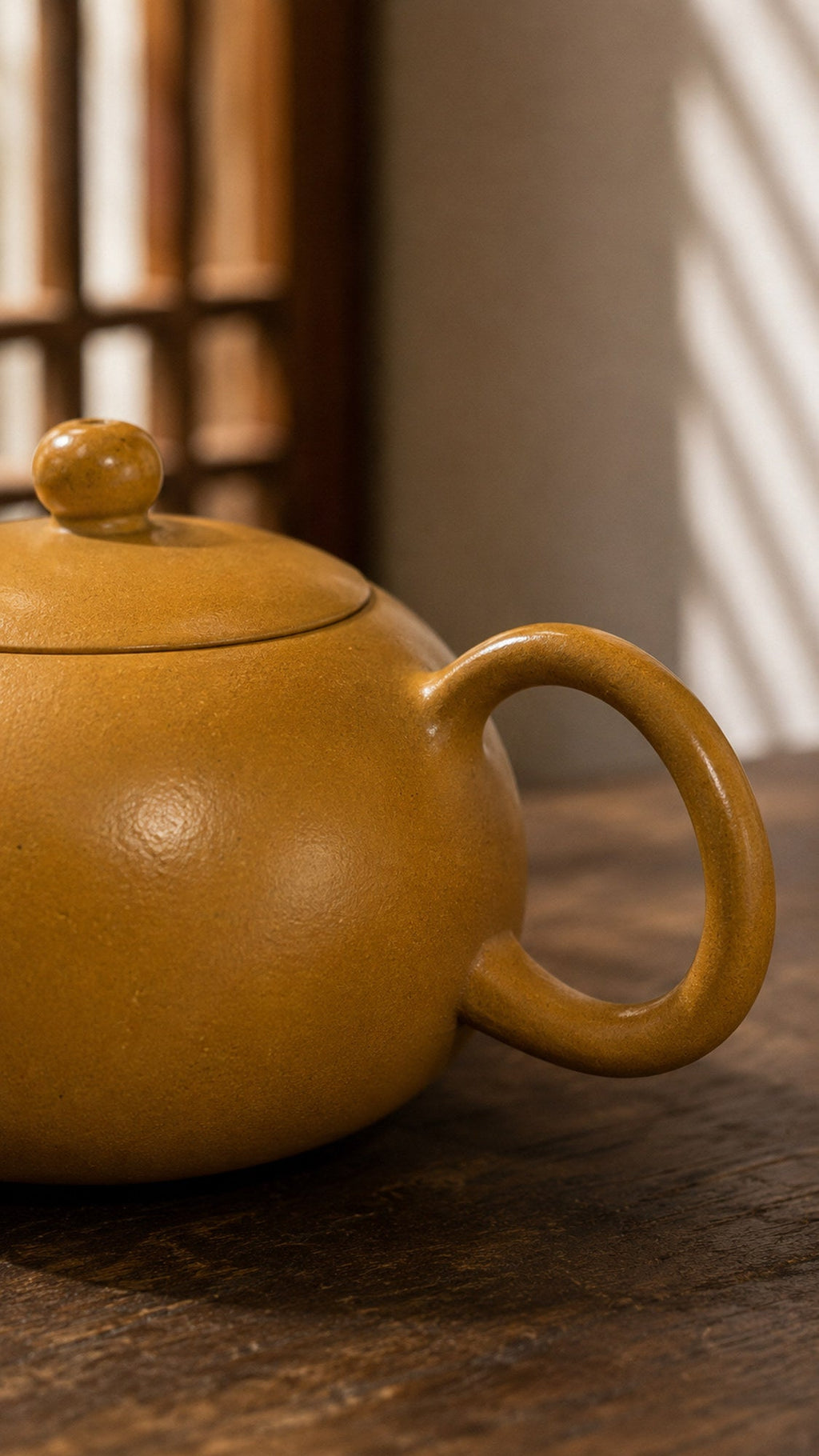 Handmade Xishi Yixing Zisha Teapot – Golden Duanni Clay, 100ml