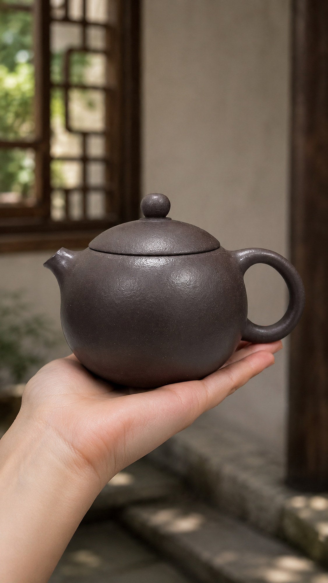 Handmade Xishi Yixing Zisha Teapot – Hei Duntou Clay, 130ml