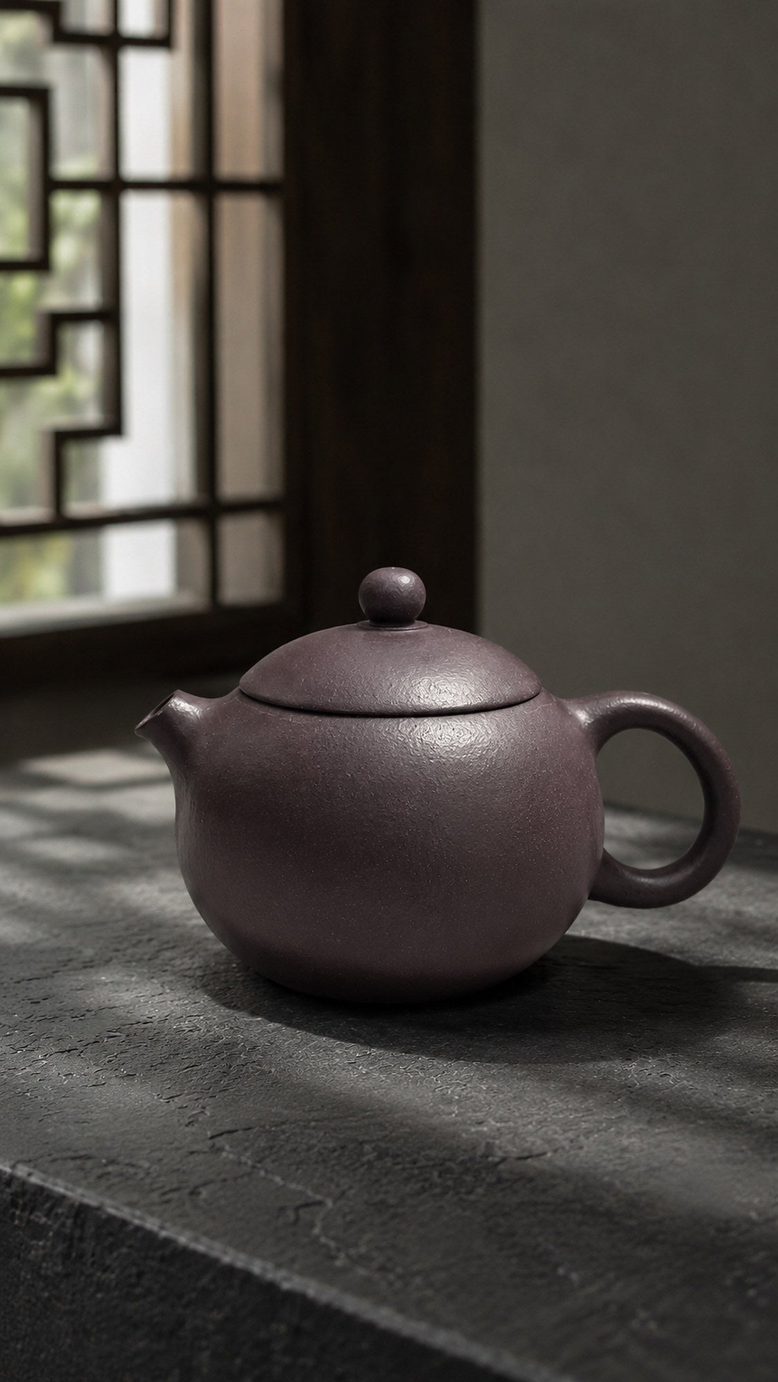 Handmade Xishi Yixing Zisha Teapot – Hei Duntou Clay, 130ml