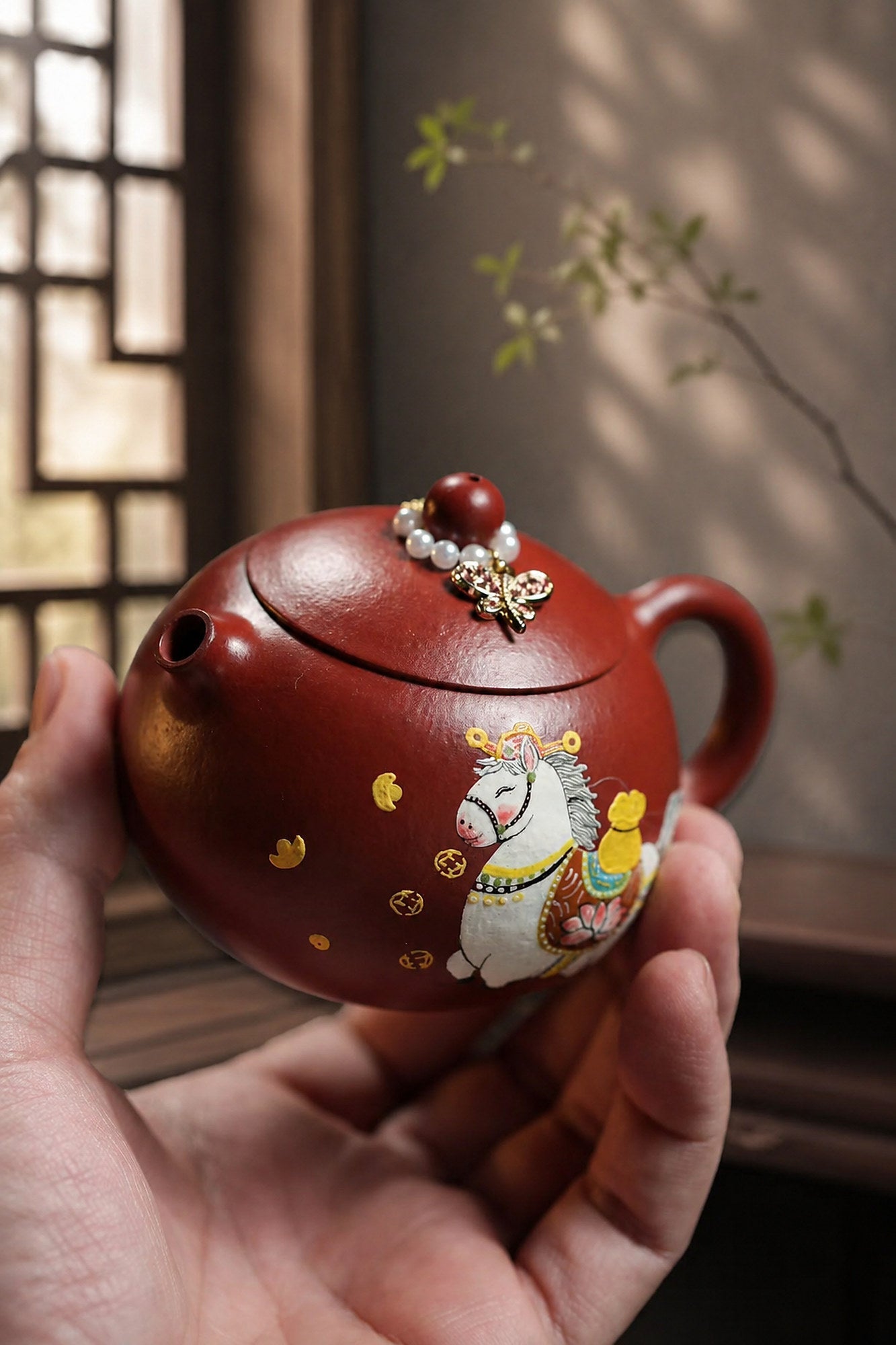 Handmade Xishi Yixing Zisha Teapot – Zhuni Clay, 180ml