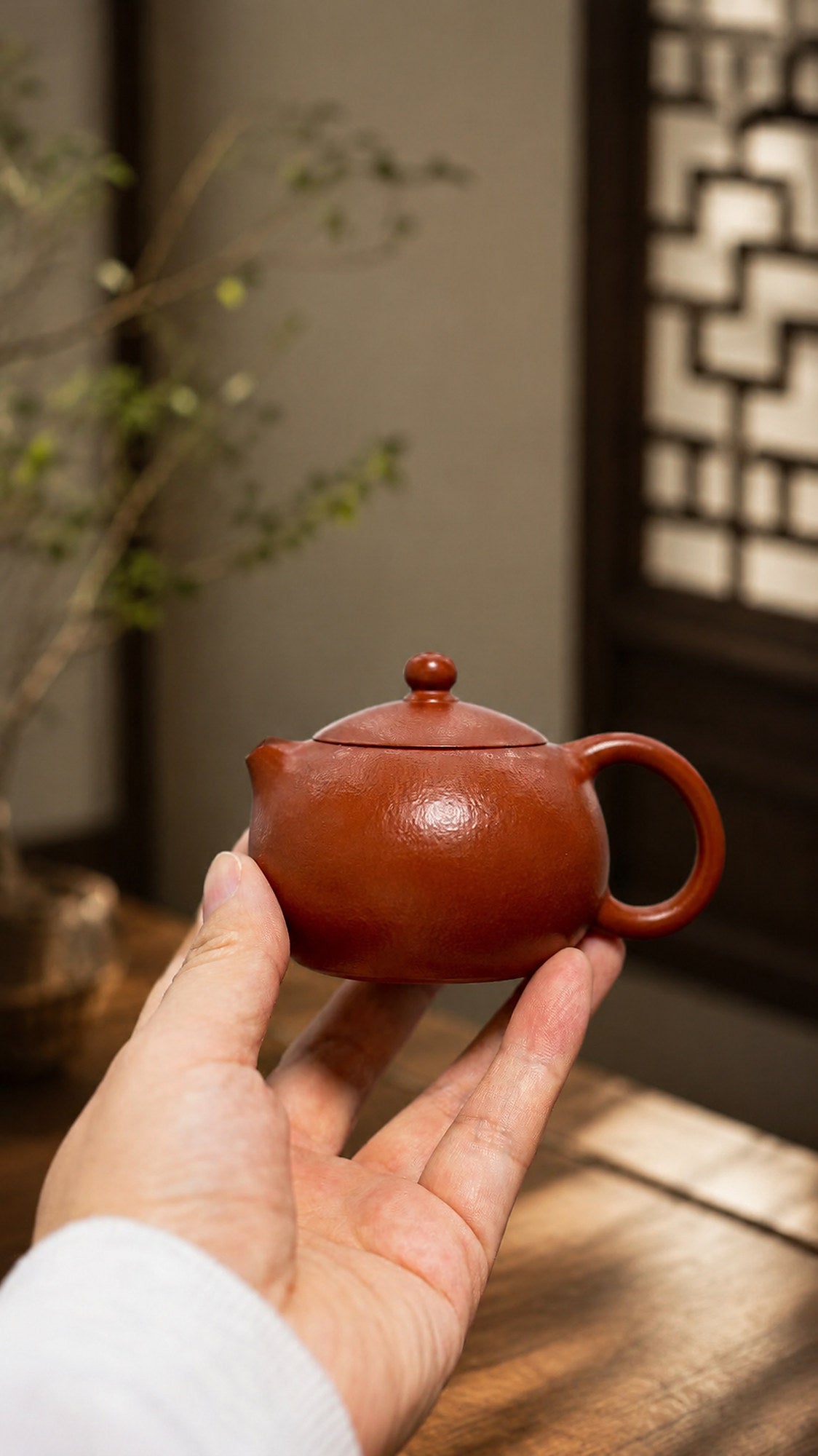 Handmade Xishi Yixing Zisha Teapot – Zhuni Clay, 100ml