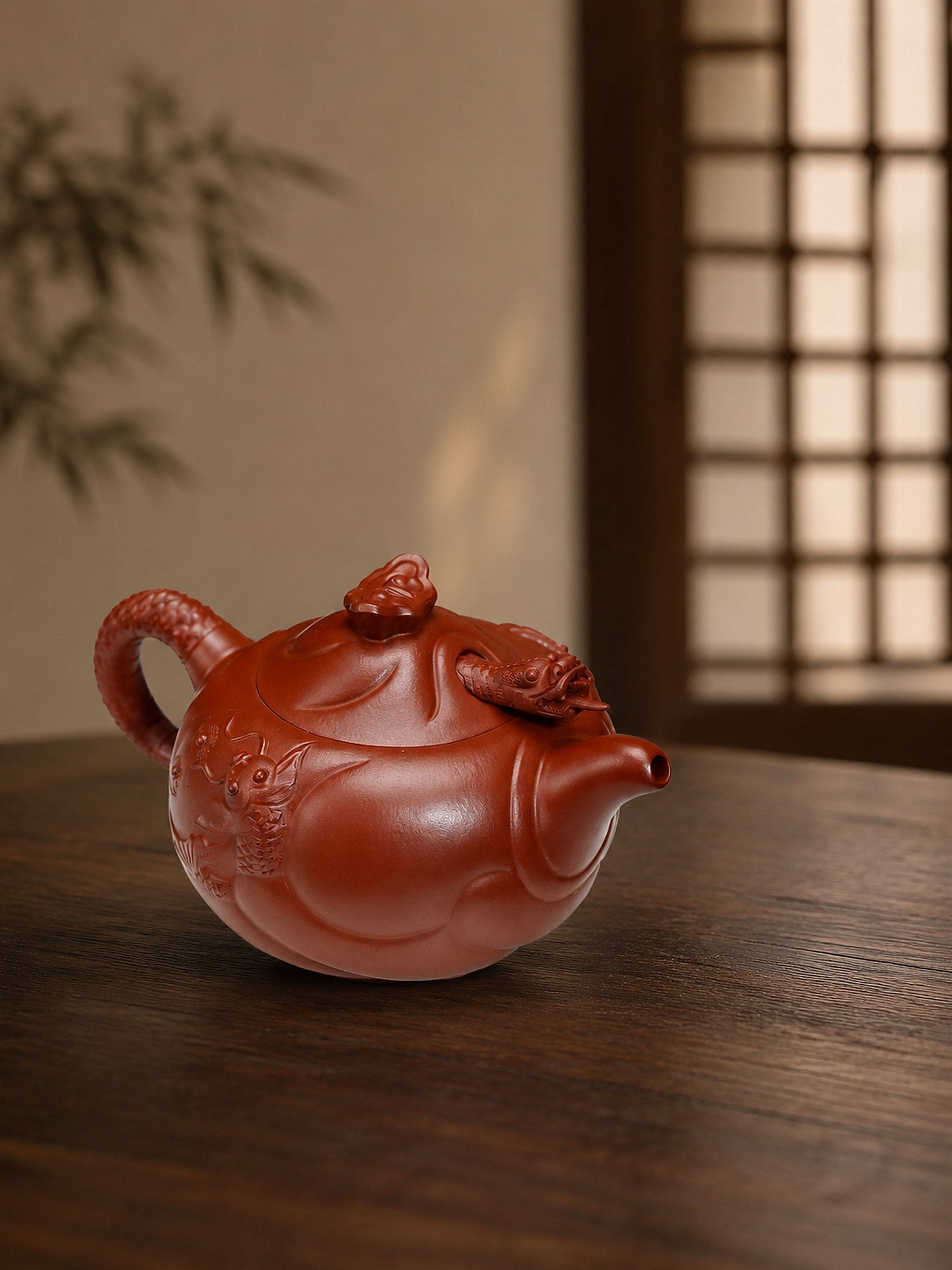 Handmade Yu Hua Long Yixing Zisha Teapot – Zhuni Clay, 170ml