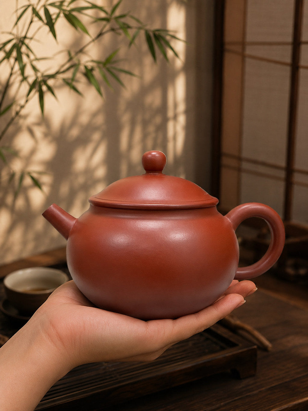 Handmade Yuan Bao Yixing Zisha Teapot – Dahongpao Clay, 200ml