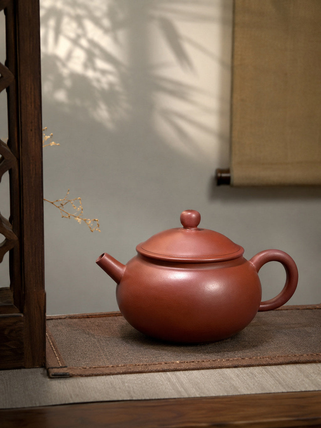 Handmade Yuan Bao Yixing Zisha Teapot – Dahongpao Clay, 200ml