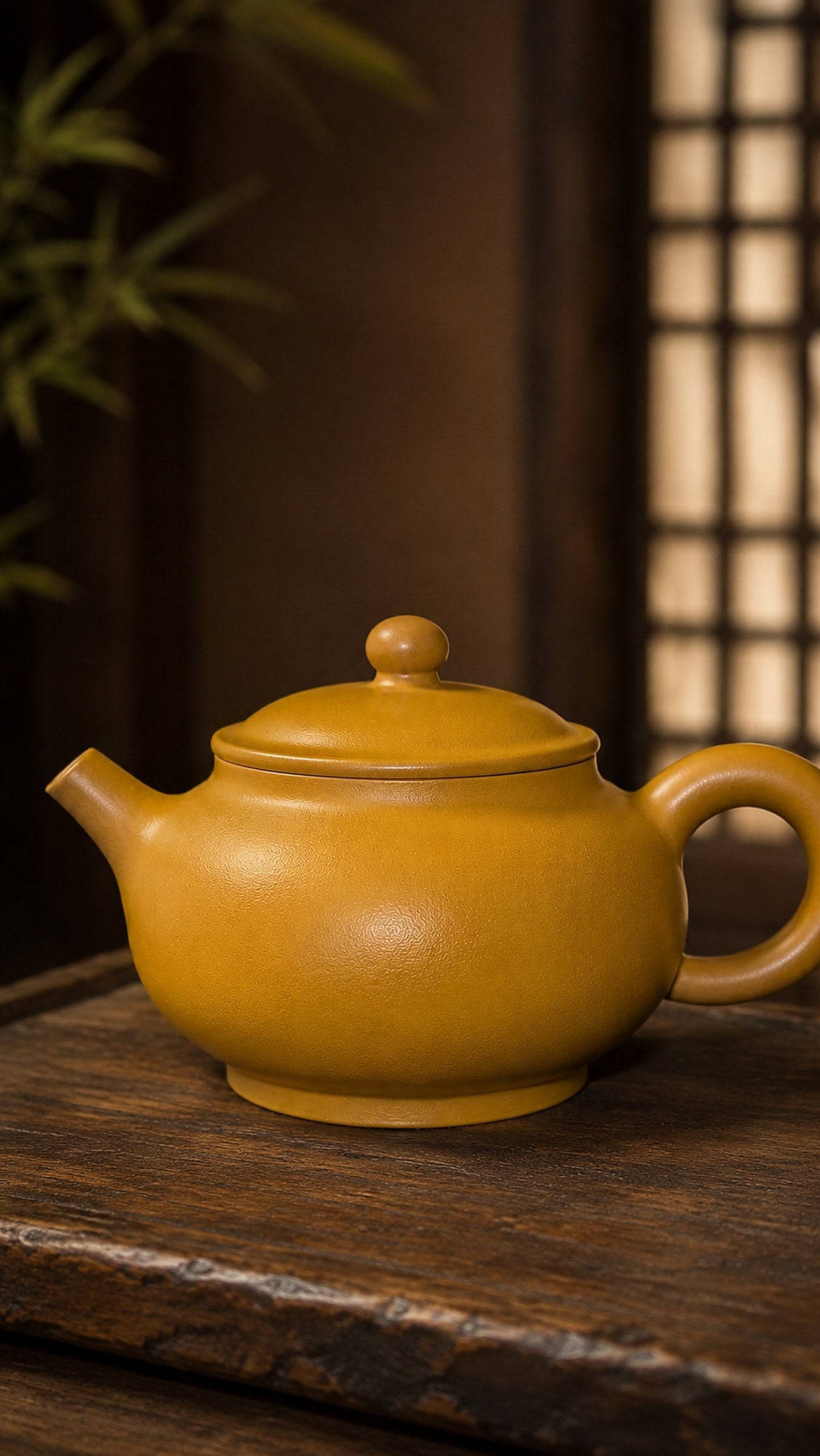 Yuan Bao Yixing Zisha Teapot – Golden Zhuni Clay, 150ml