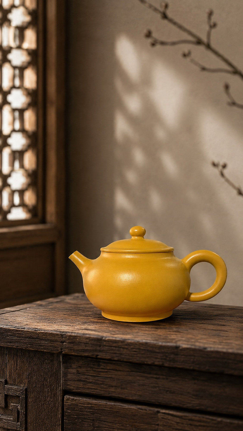 Yuan Bao Yixing Zisha Teapot – Golden Zhuni Clay, 150ml