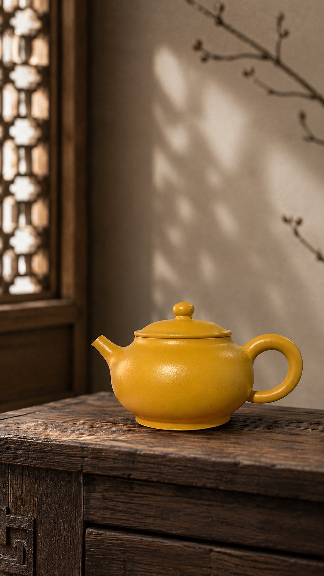 Yuan Bao Yixing Zisha Teapot – Golden Zhuni Clay, 150ml